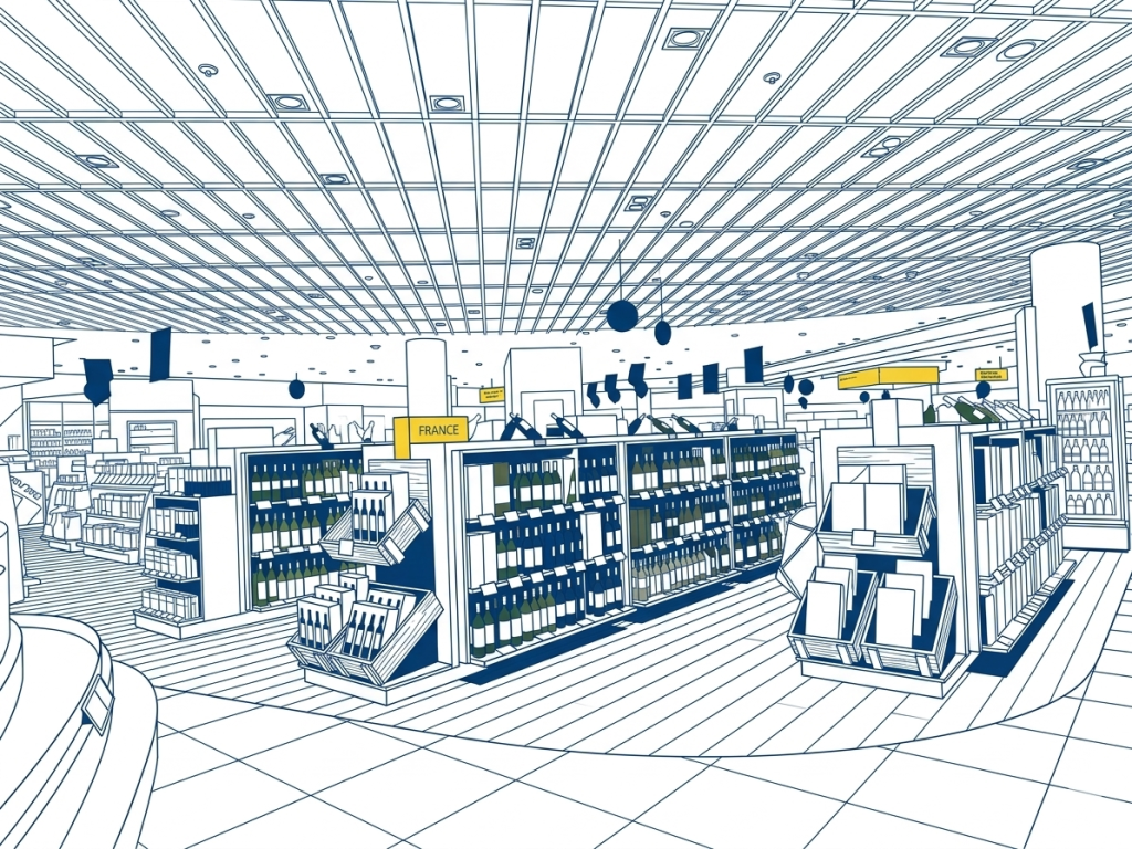 Duty-Free-Bereich am Flughafen Frankfurt-Hahn
