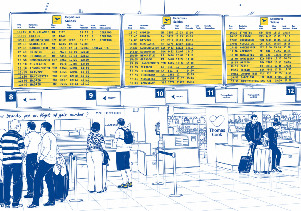 Check-in-Bereich am Flughafen Gran Canaria