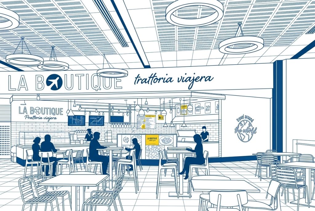 Restaurantbereich am Flughafen Teneriffa Nord