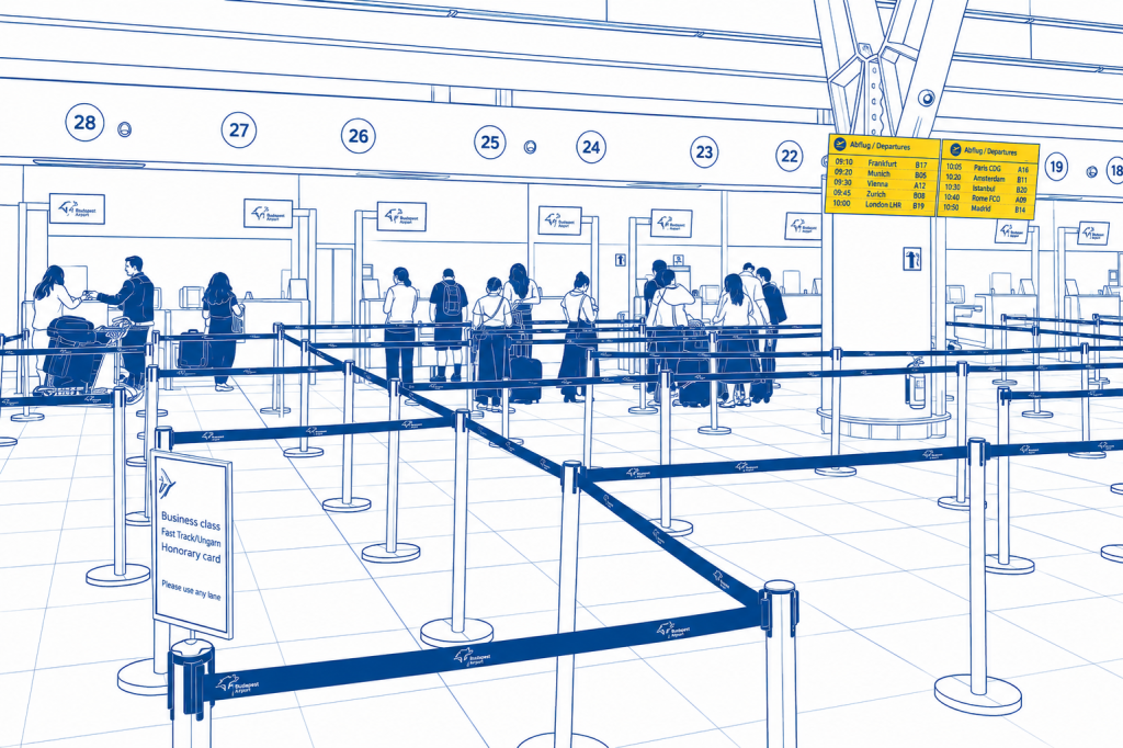 Check-in-Bereich am Flughafen Thessaloniki