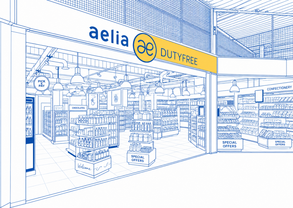 Duty-Free-Bereich am Flughafen Bordeaux-Mérignac