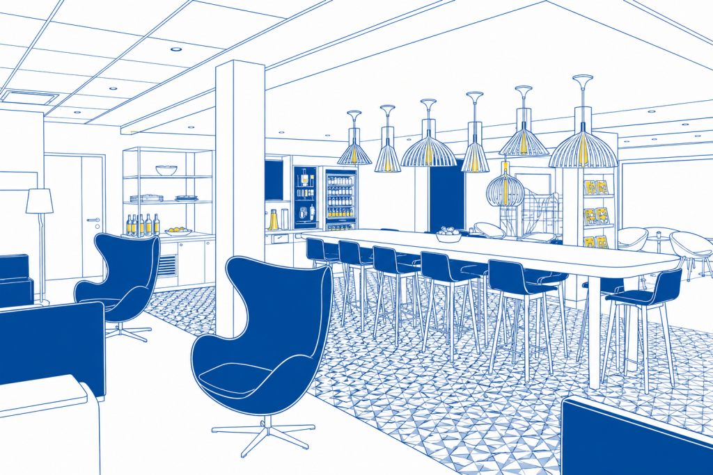 Hall B Lounge (Air France) am Flughafen Bordeaux-Mérignac