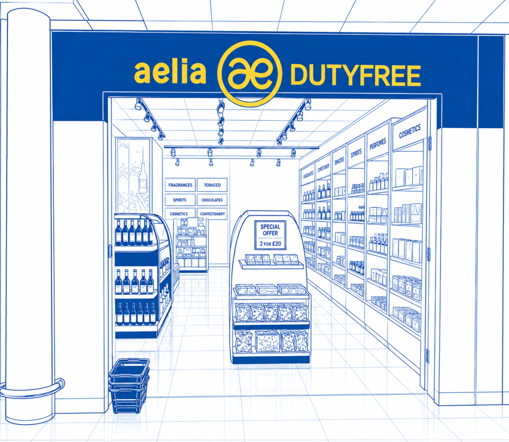 Duty-Free-Shop am Flughafen Brindisi