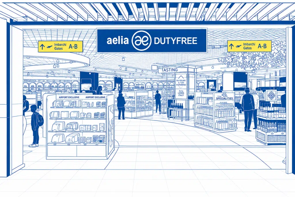 Duty-Free-Bereich am Flughafen Verona