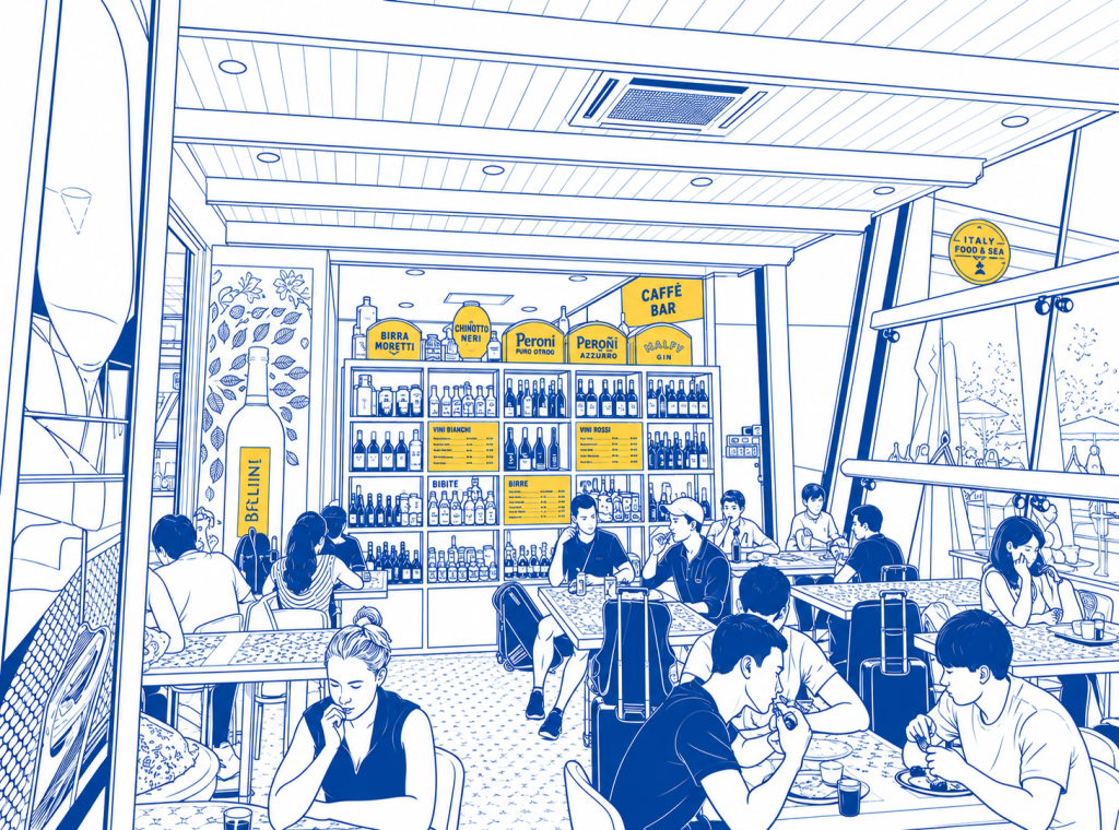 Gastronomie am Flughafen Brindisi