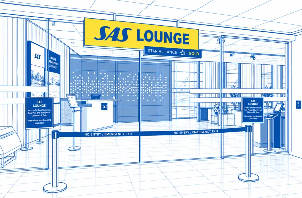 SAS Lounge am Flughafen Oslo für internationale Flüge
