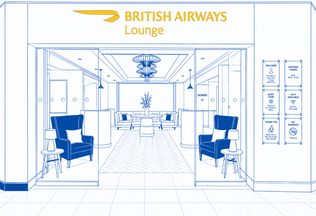 British Airways VIP Lounge am Flughafen Edinburgh
