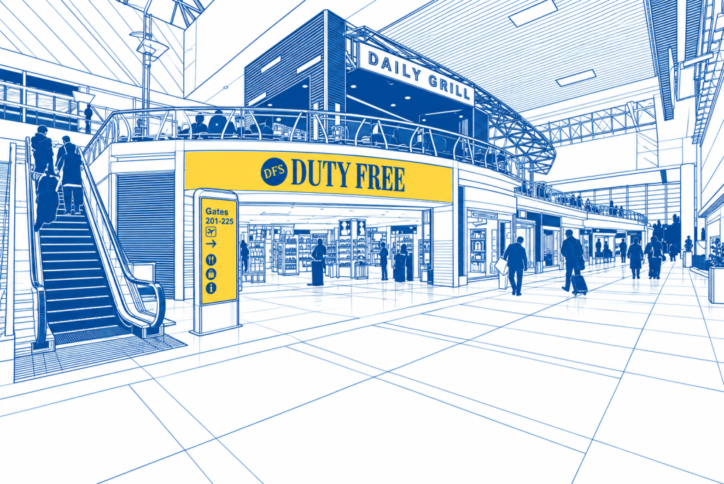 Duty-Free-Bereich am Flughafen Los Angeles