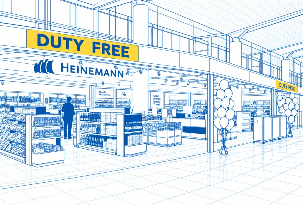 Duty-Free-Bereich am Flughafen Oslo Gardermoen