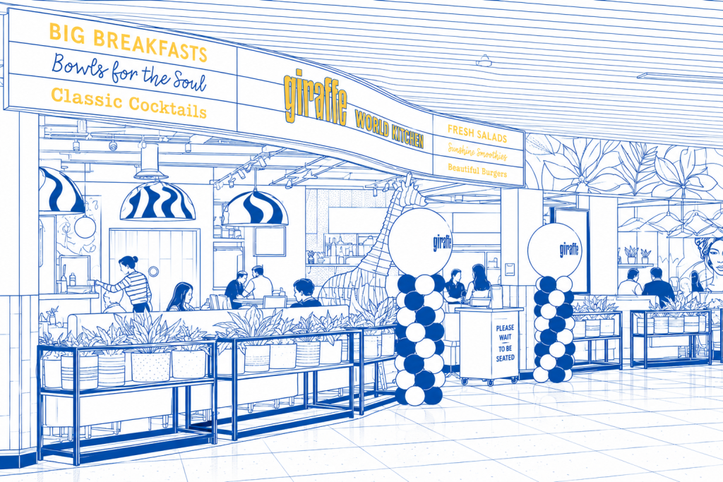 Restaurantbereich am Flughafen Edinburgh