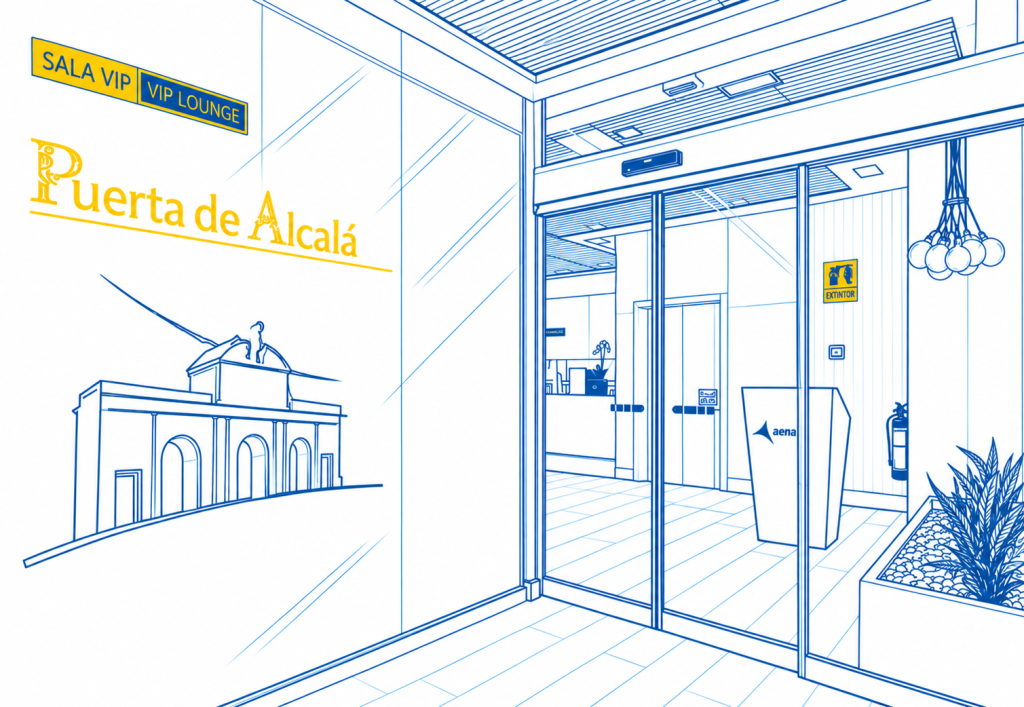 Puerta de Alcalá VIP Lounge am Flughafen Madrid im Terminal 2