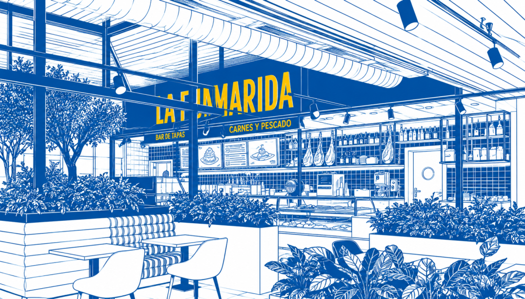 Restaurantbereich am Flughafen Lanzarote