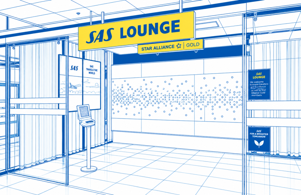 SAS Domestic Lounge am Flughafen Oslo Gardermoen für nationale Flüge
