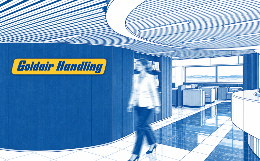 Goldair Handling Lounge am Flughafen Korfu