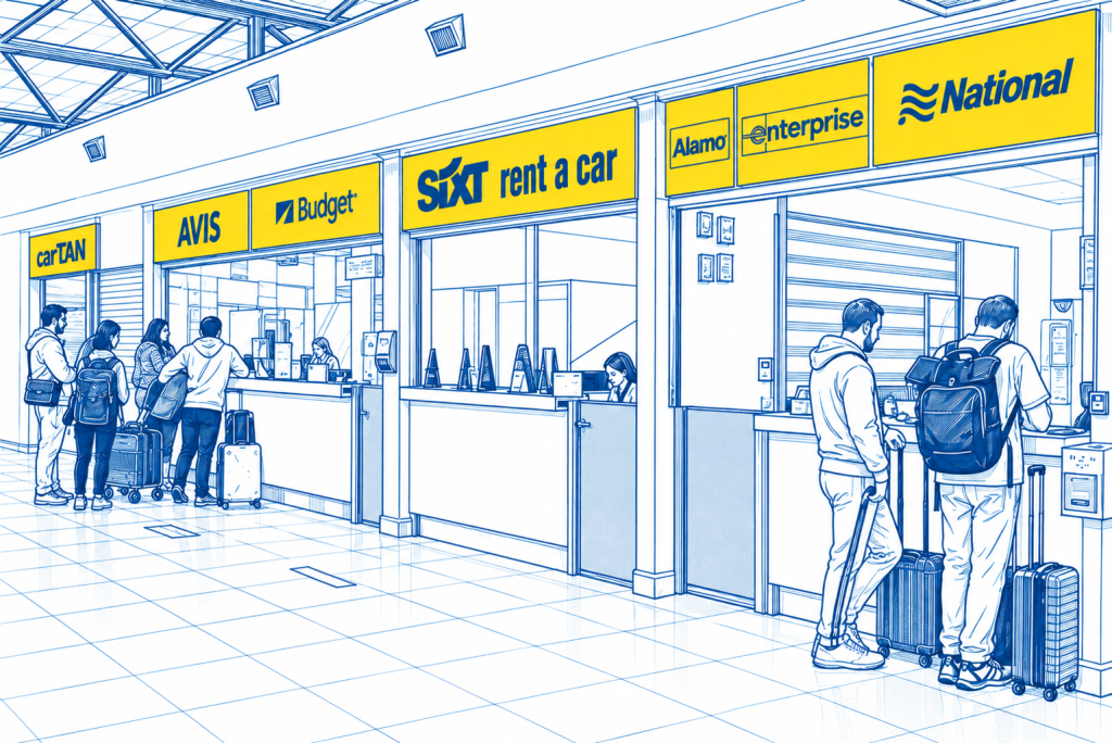Autovermietungen am Flughafen Korfu