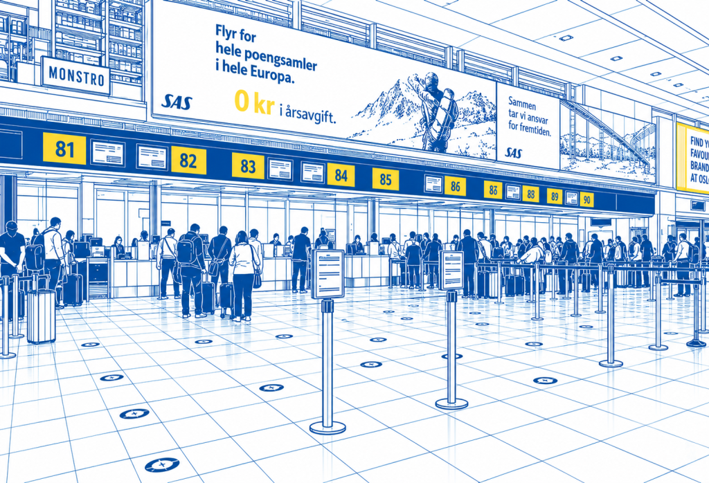 Check-in-Bereich am Flughafen Stockholm Arlanda