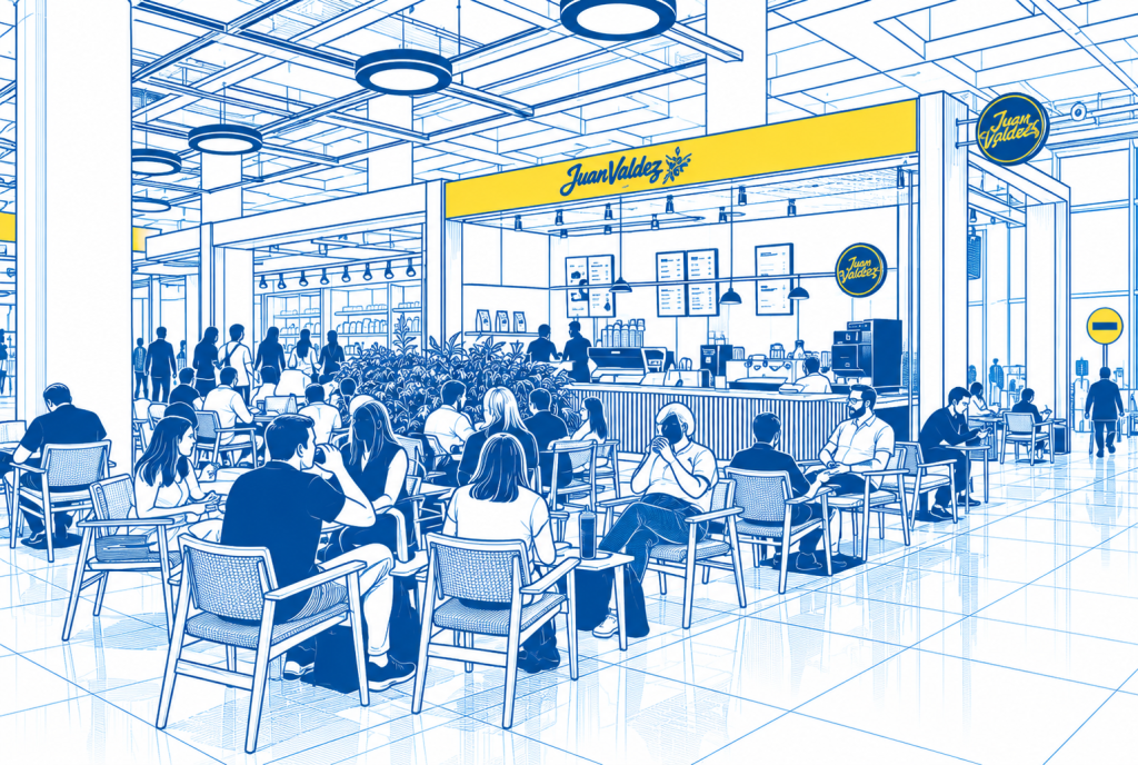 Restaurantbereich am Flughafen Dalaman
