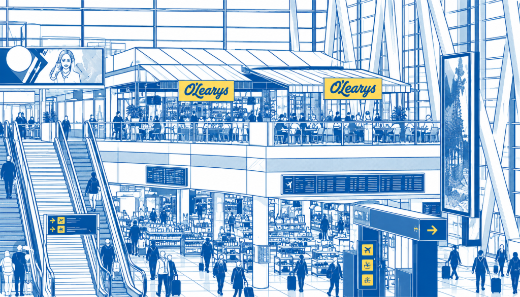 Restaurantbereich am Flughafen Budapest